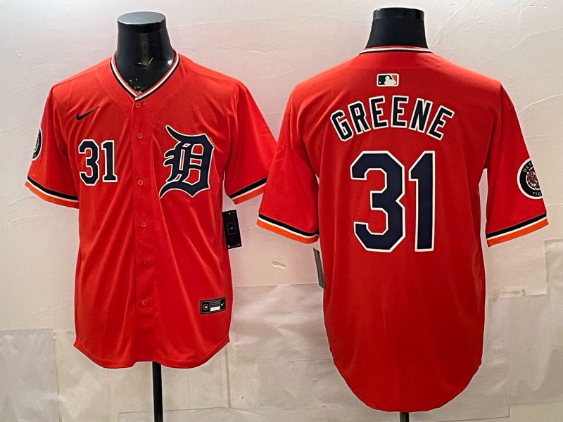 Men Detroit Tigers #31 Greene orange Game Nike MLB Jersey 2026032005->detroit tigers->MLB Jersey